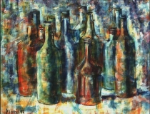 Botellas - 1986 - Óleo sobre lienzo